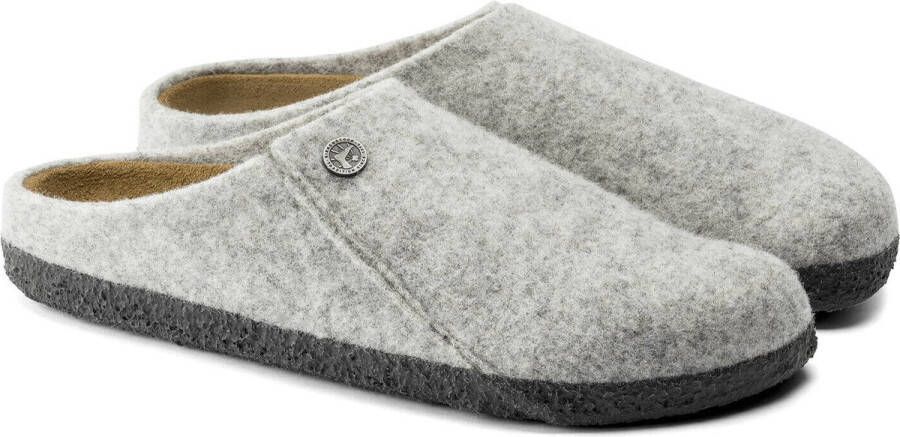 Birkenstock Zermatt Standard WZ Narrow Dames Sloffen Light Gray