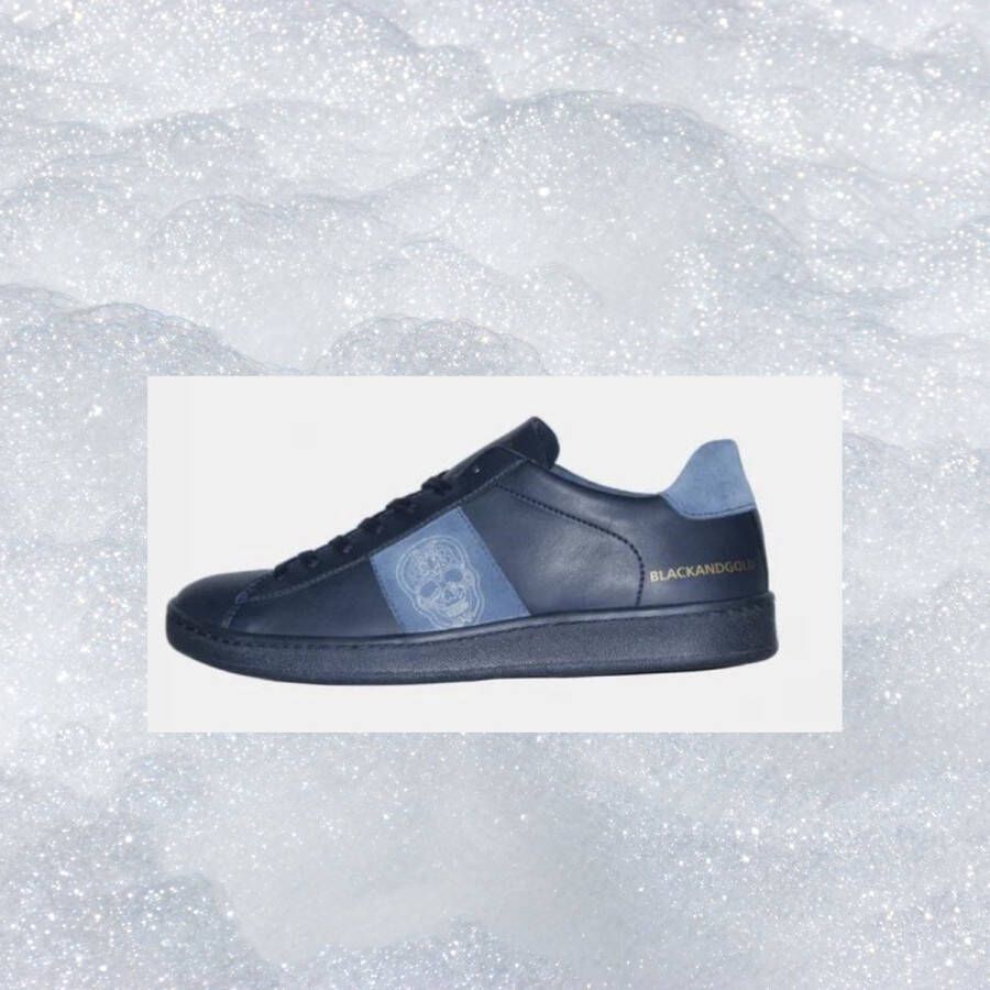 Black and Gold Sneaker donkerblauw