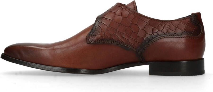 Black Label Heren Cognac gespschoenen van leer
