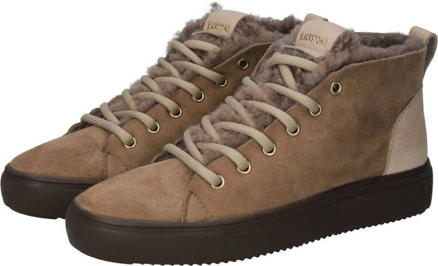 Blackstone ARNAQ QL48 FOSSIL MID SNEAKER FUR Vrouw FOSSIL