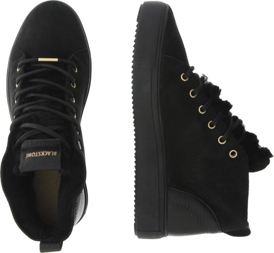 Blackstone ARNAQ QL48 NERO MID SNEAKER SHEEPSKIN Vrouw Black