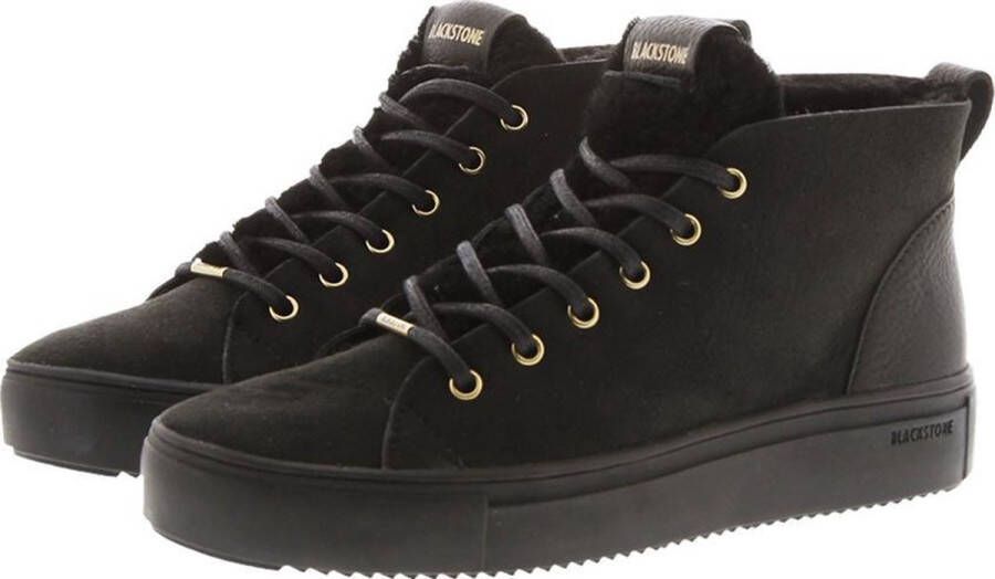 Blackstone ARNAQ QL48 NERO MID SNEAKER SHEEPSKIN Vrouw Black