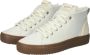 Blackstone ARNAQ QL48 OFF WHITE MID SNEAKER SHEEPSKIN Vrouw Beige - Thumbnail 5