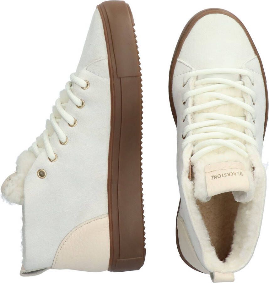 Blackstone ARNAQ QL48 OFF WHITE MID SNEAKER SHEEPSKIN Vrouw Beige