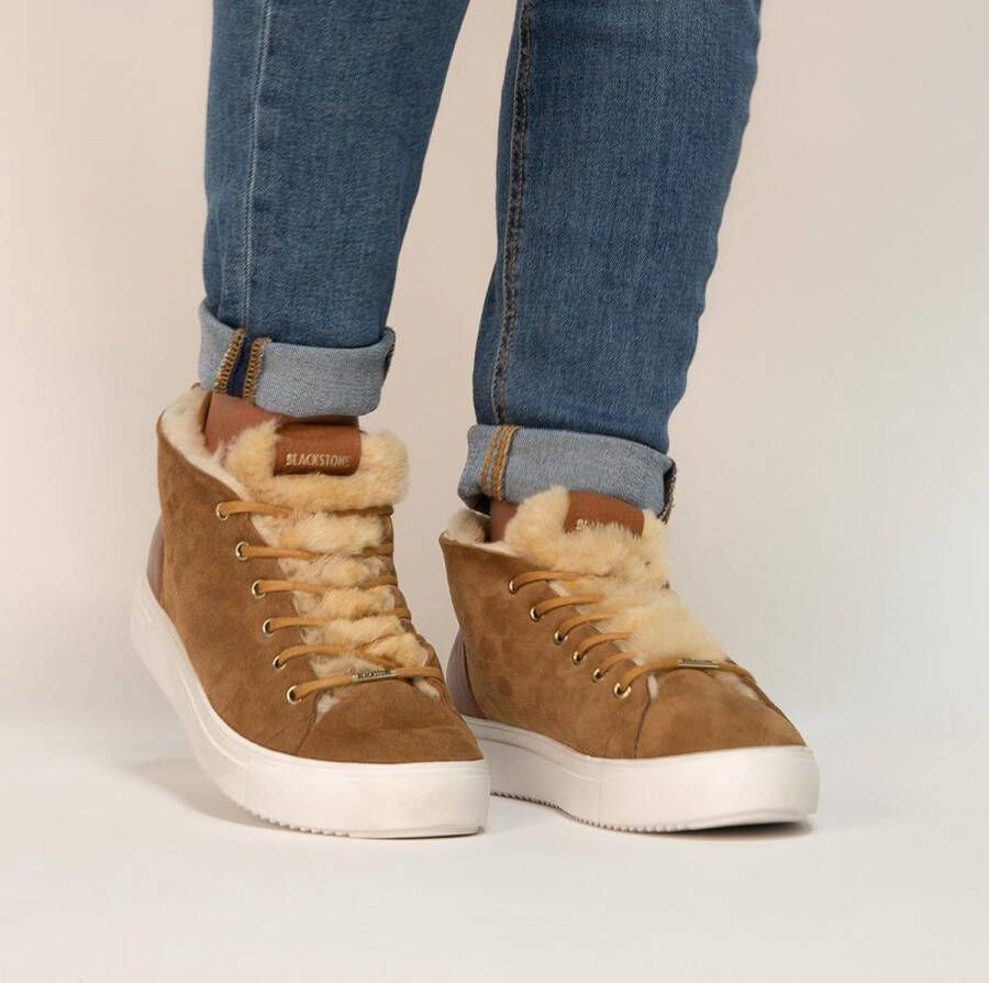 Blackstone Arnaq Rust Sneaker (mid) Vrouw Cognac