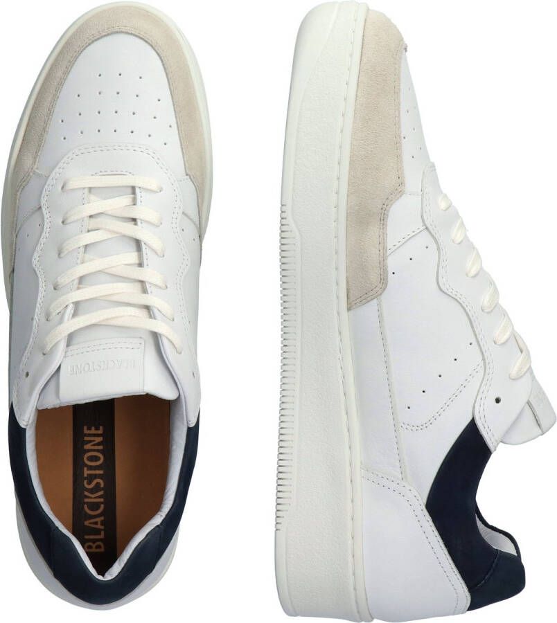 Blackstone DREW ZG46 WHITE NAVY LOW SNEAKER Man White