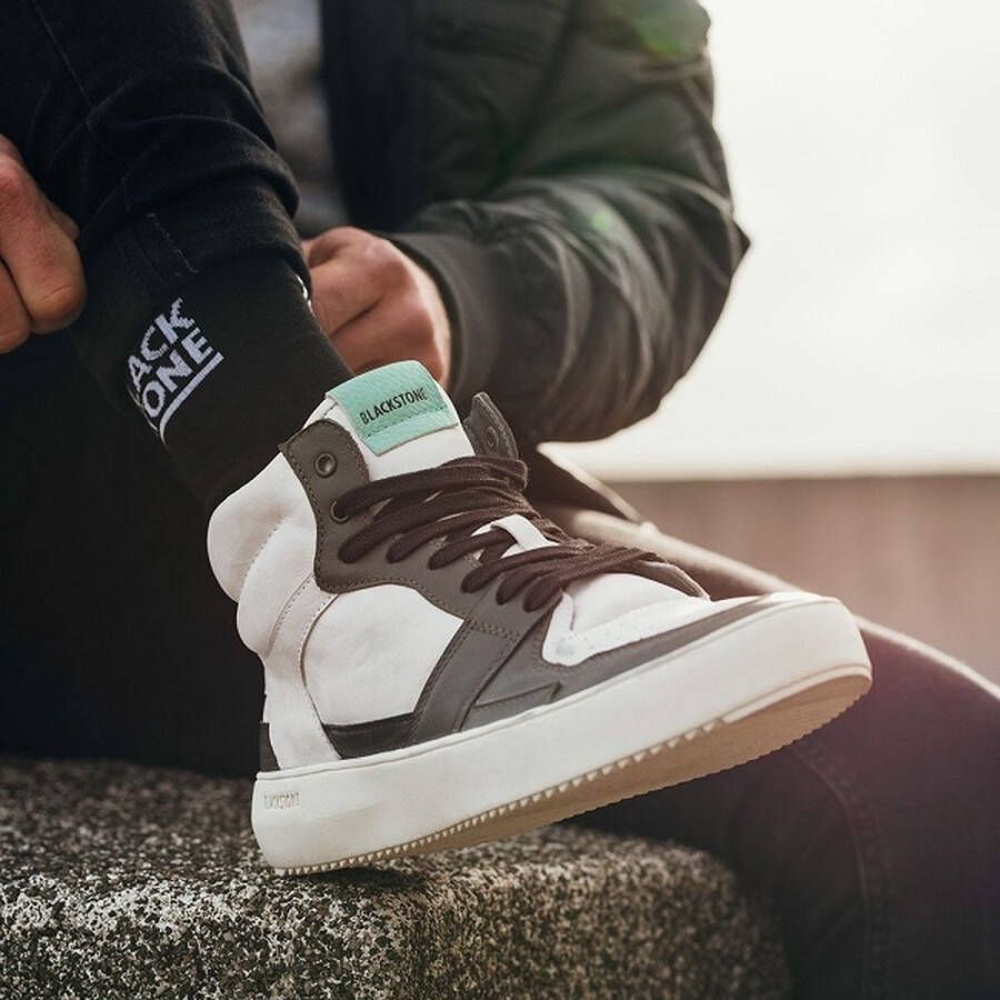 Blackstone Dwayne Off White Green Sneaker (high) Man Off white
