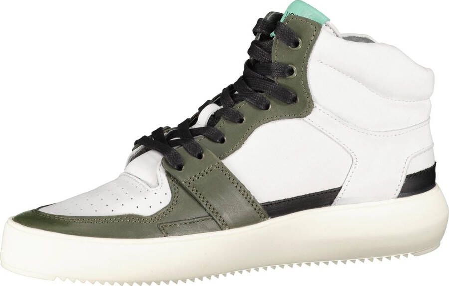 Blackstone DWAYNE YG02 OFF WHITE GREEN HIGH SNEAKER Man White