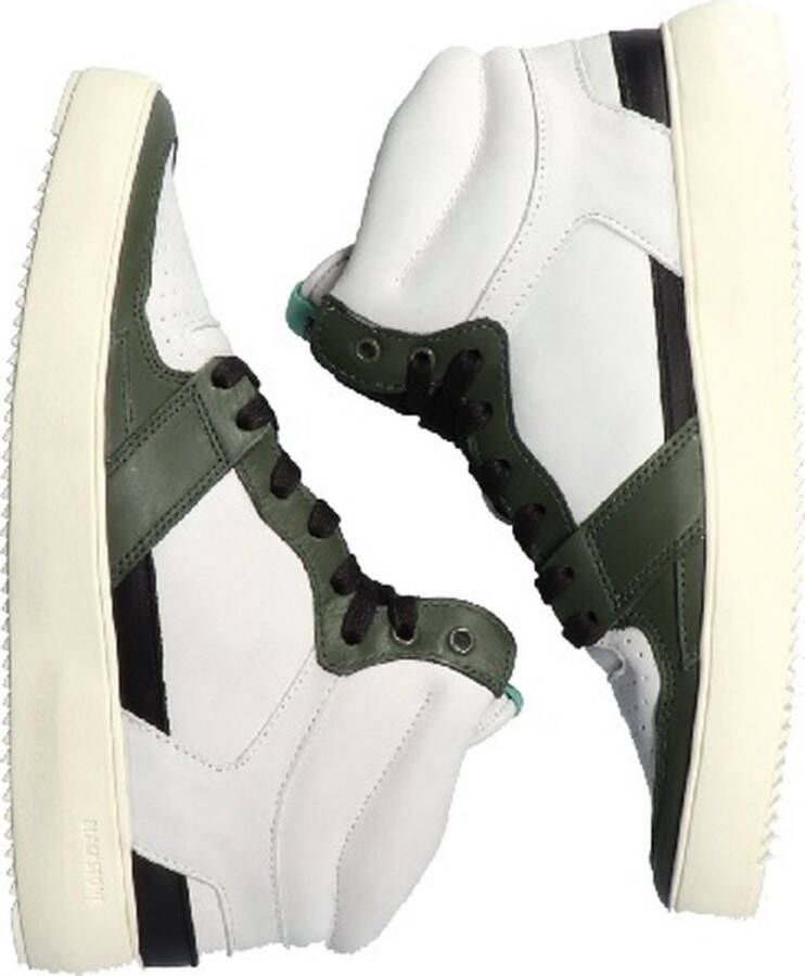 Blackstone DWAYNE YG02 OFF WHITE GREEN HIGH SNEAKER Man White