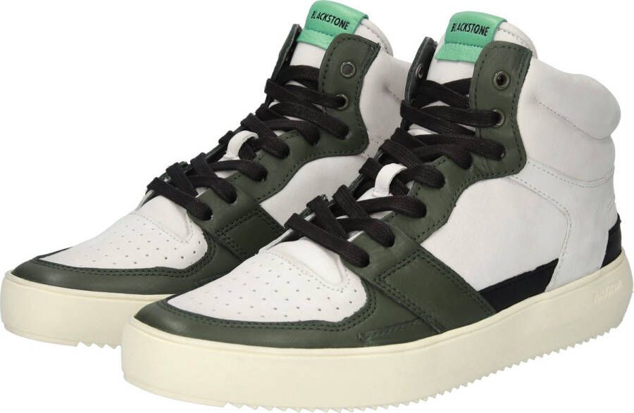 Blackstone DWAYNE YG02 OFF WHITE GREEN HIGH SNEAKER Man White