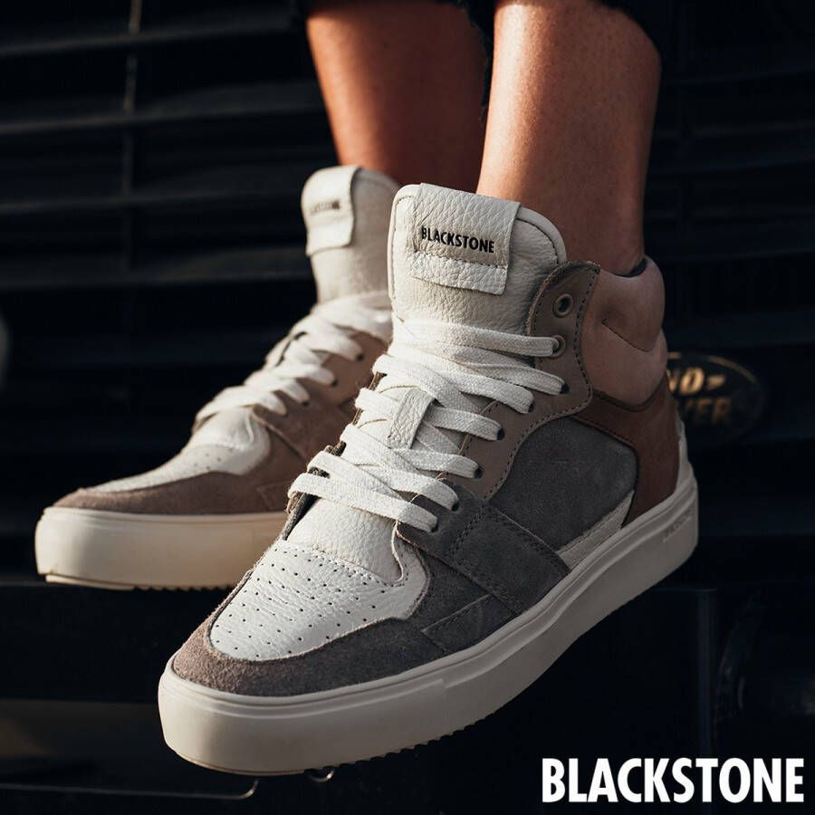 Blackstone KEYLA YL52 BONE BROWN HIGH SNEAKER Vrouw BONE BROWN