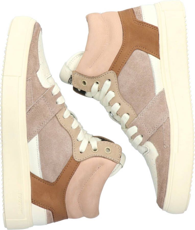 Blackstone KEYLA YL52 BONE BROWN HIGH SNEAKER Vrouw BONE BROWN