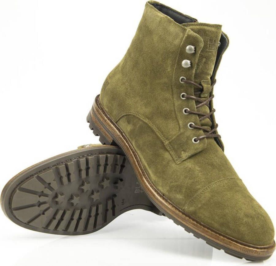 Blackstone LESTER UG20 DARK OLIVE HIGH TOP SUEDE BOOTS Man Green