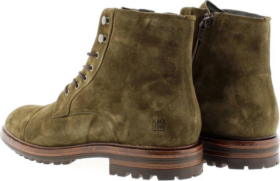 Blackstone LESTER UG20 DARK OLIVE HIGH TOP SUEDE BOOTS Man Green