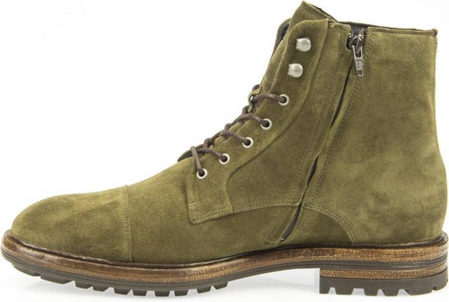 Blackstone LESTER UG20 DARK OLIVE HIGH TOP SUEDE BOOTS Man Green