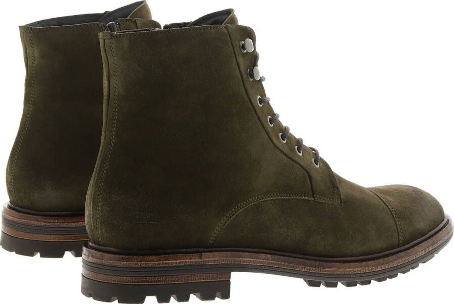 Blackstone LESTER UG20 DARK OLIVE HIGH TOP SUEDE BOOTS Man Green