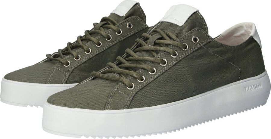 Blackstone MORGAN ZG30 GREEN CANVAS LOW SNEAKER Man Green