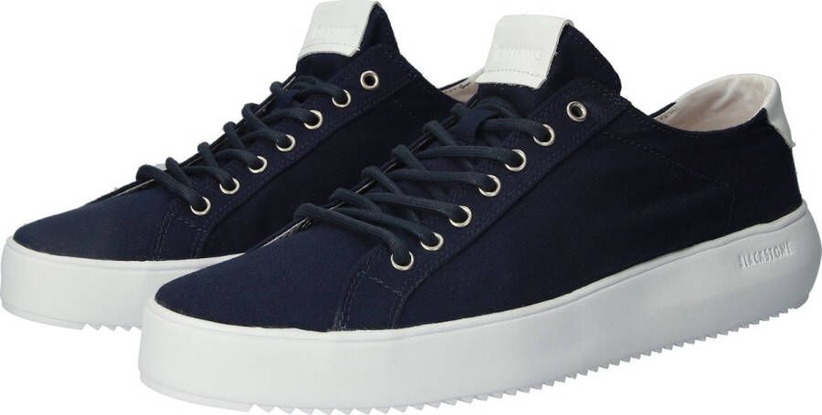 Blackstone MORGAN ZG30 NAVY CANVAS LOW SNEAKER Man Blue