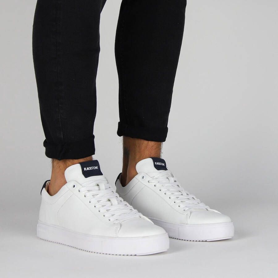 Blackstone RM50 WHITE DARK DENIM LOW SNEAKER Man White