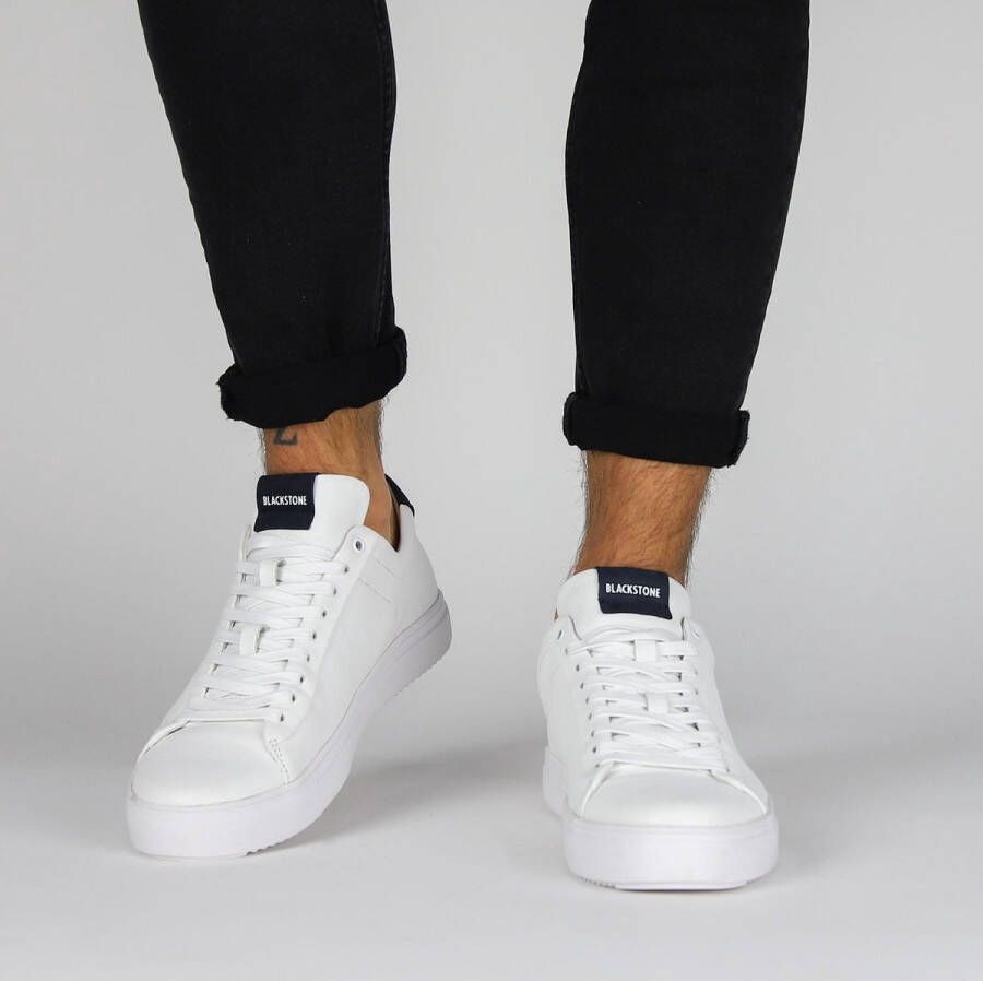 Blackstone RM50 WHITE DARK DENIM LOW SNEAKER Man White