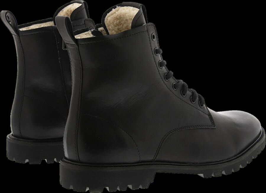 Blackstone SG49 BLACK LACE UP BOOT SHEEPSKIN Man Black