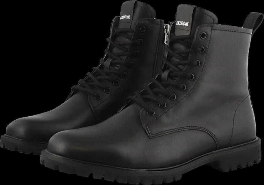 Blackstone SG49 BLACK LACE UP BOOT SHEEPSKIN Man Black