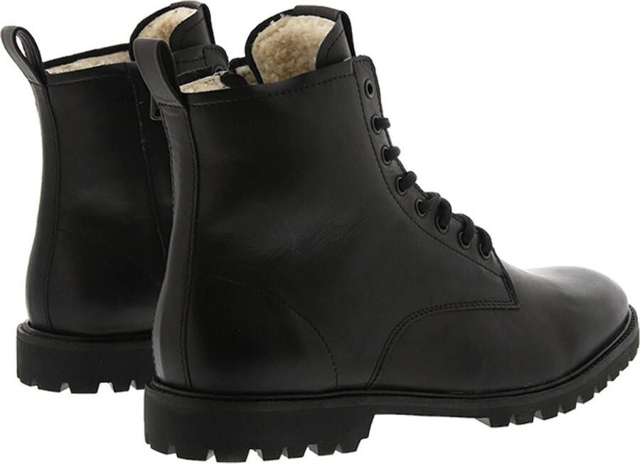 Blackstone SG49 BLACK LACE UP BOOT SHEEPSKIN Man Black