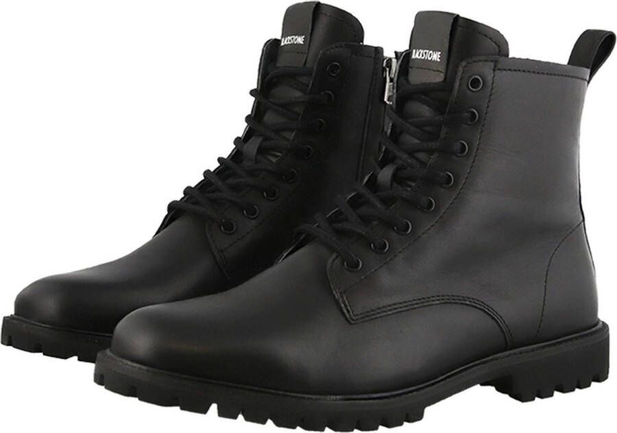 Blackstone SG49 BLACK LACE UP BOOT SHEEPSKIN Man Black