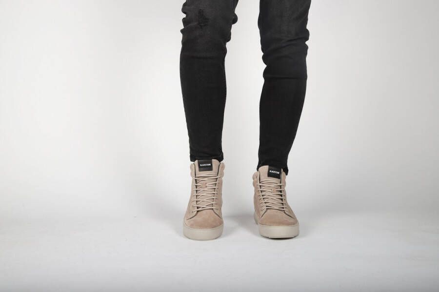 Blackstone SOLEY YG12 WEATHERED TEAK HIGH SNEAKER Man Beige - Foto 8