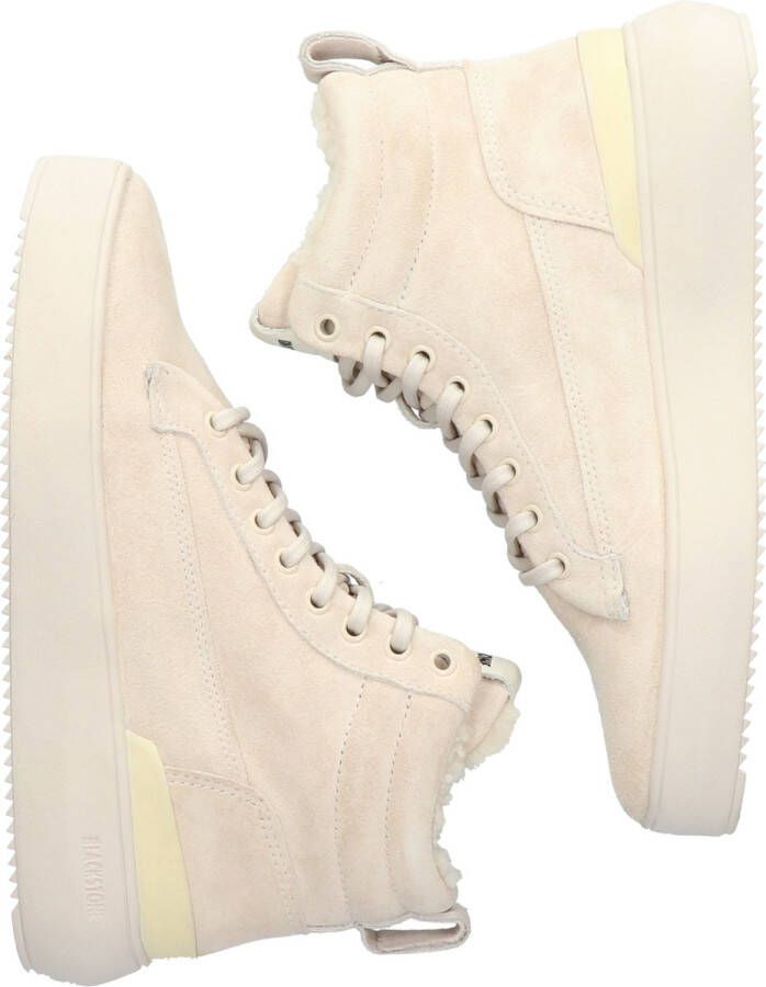 Blackstone SOLEY YL65 SAND HIGH SNEAKER SHEEPSKIN Vrouw Beige