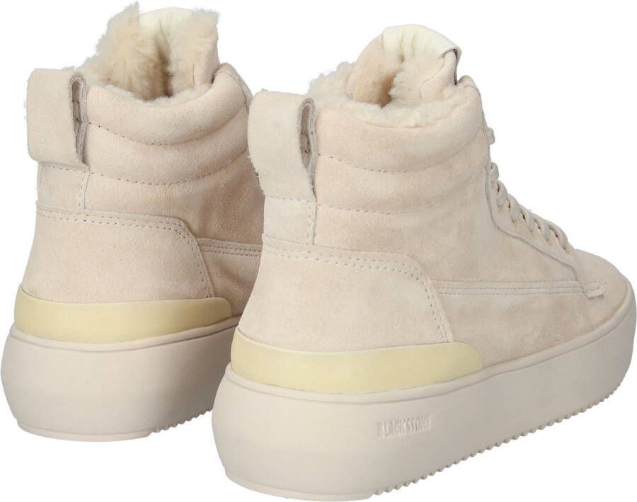 Blackstone SOLEY YL65 SAND HIGH SNEAKER SHEEPSKIN Vrouw Beige