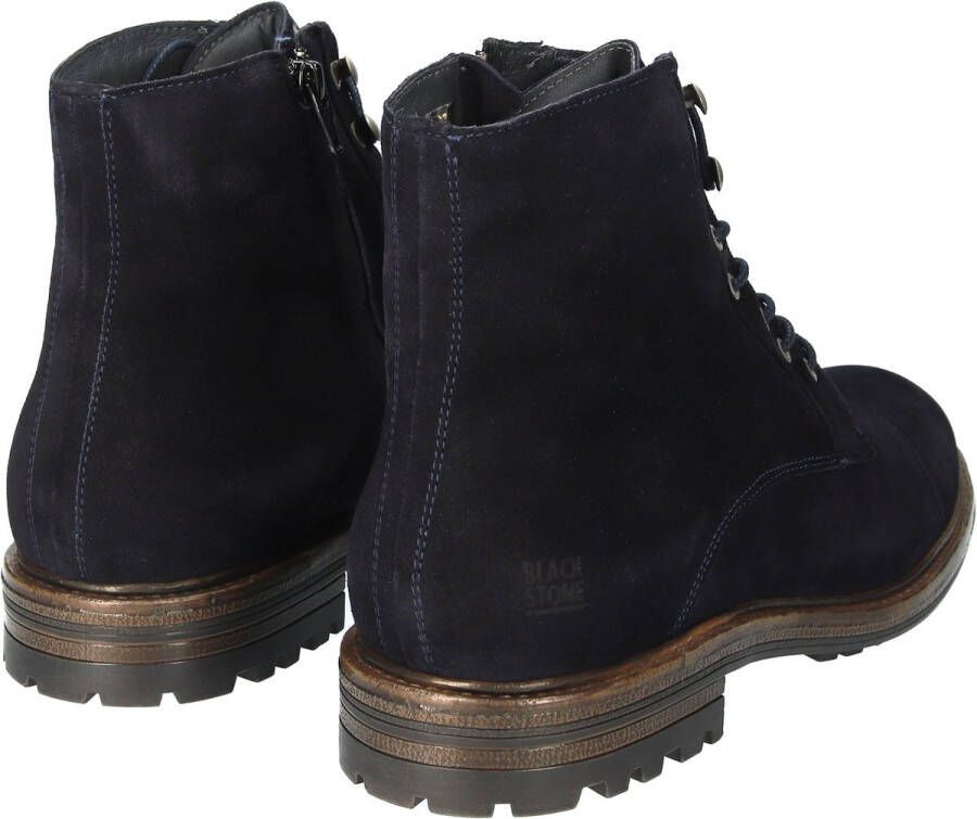 Blackstone UG20 NAVY HIGH TOP SUEDE BOOTS Man Blue