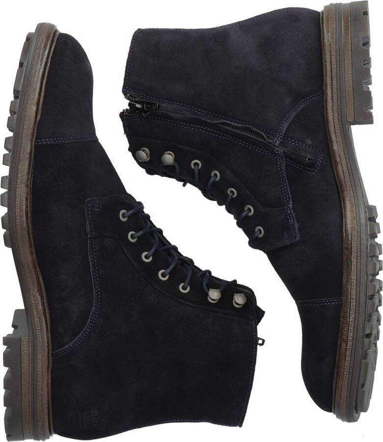 Blackstone UG20 NAVY HIGH TOP SUEDE BOOTS Man Blue