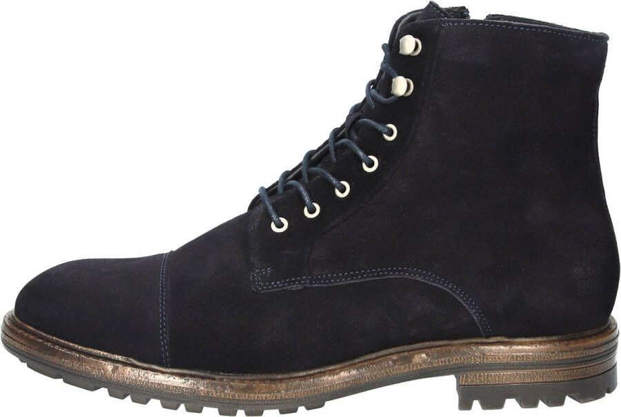 Blackstone UG20 NAVY HIGH TOP SUEDE BOOTS Man Blue