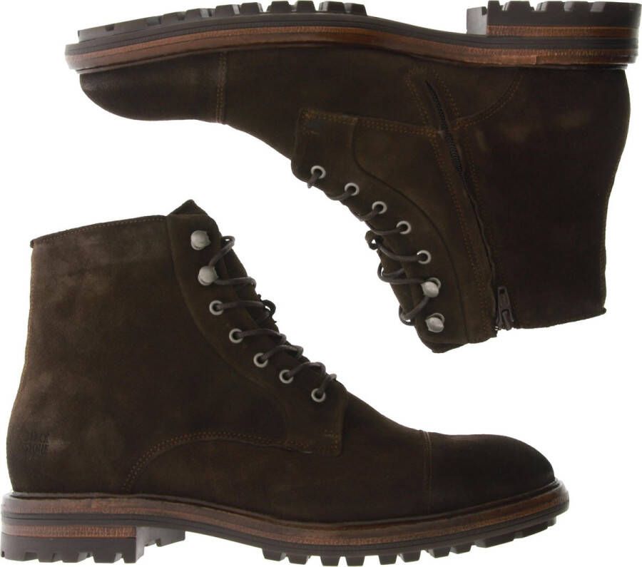 Blackstone UG20 SOUL BROWN HIGH TOP SUEDE BOOTS Man Brown