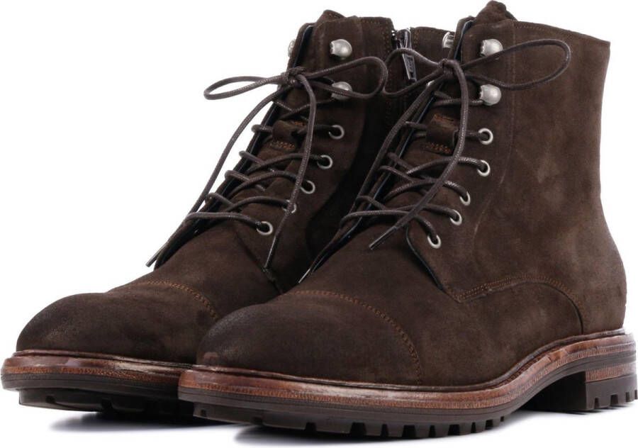 Blackstone UG20 SOUL BROWN HIGH TOP SUEDE BOOTS Man Brown