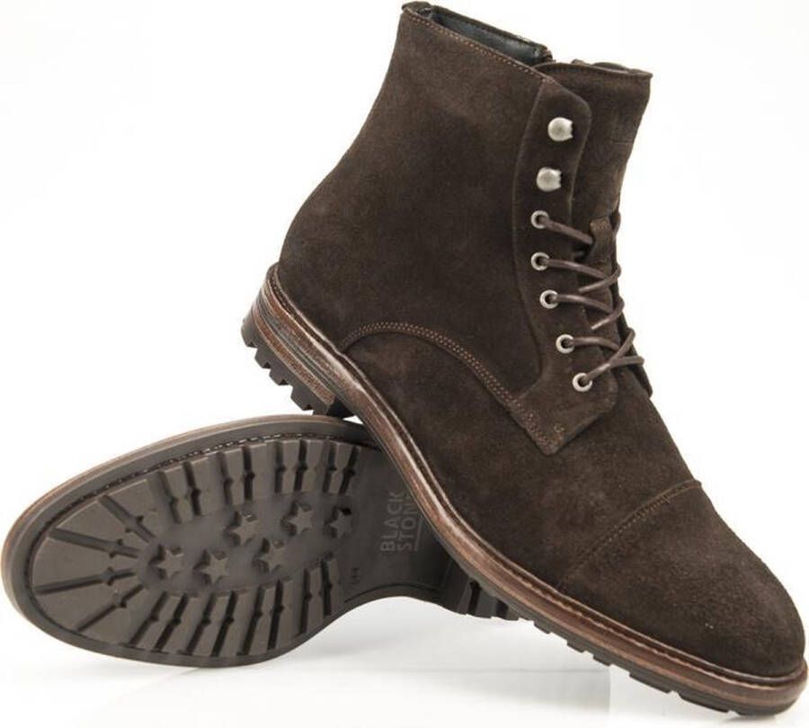 Blackstone UG20 SOUL BROWN HIGH TOP SUEDE BOOTS Man Brown