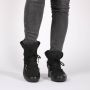 Blackstone UKI Ul87 Nero High-Top Sheepskin Black Dames - Thumbnail 11