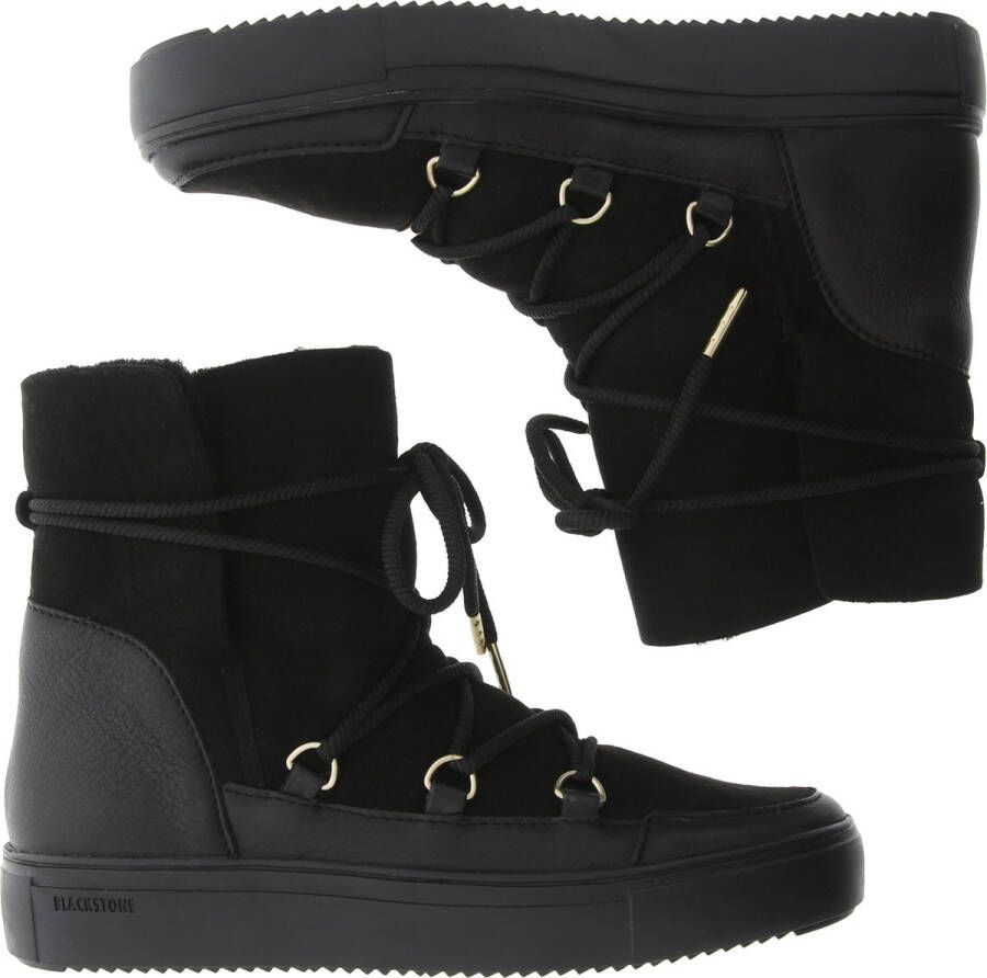 Blackstone UKI UL87 NERO HIGH-TOP SHEEPSKIN Vrouw Black