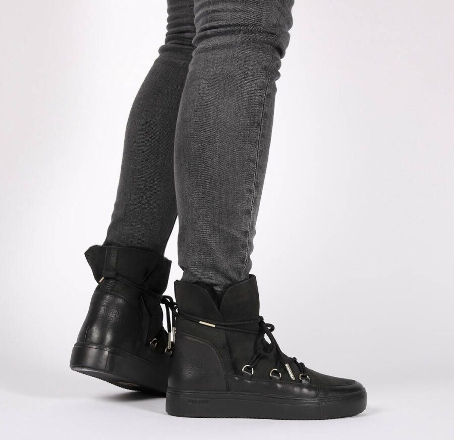 Blackstone UKI UL87 NERO HIGH-TOP SHEEPSKIN Vrouw Black