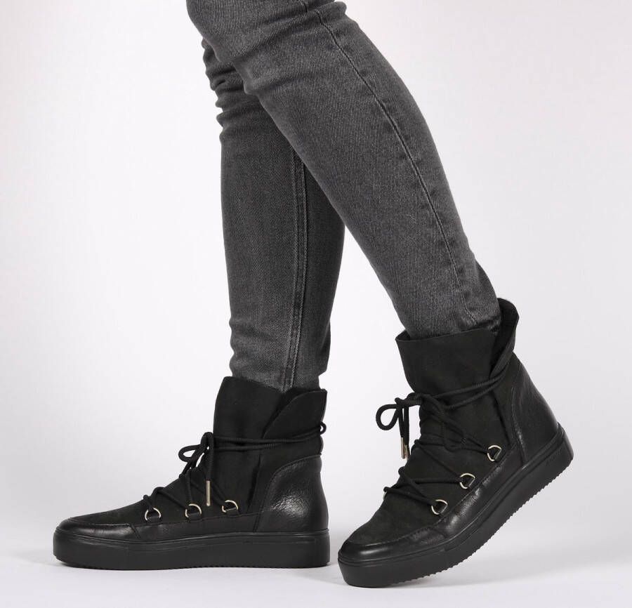 Blackstone UKI UL87 NERO HIGH-TOP SHEEPSKIN Vrouw Black