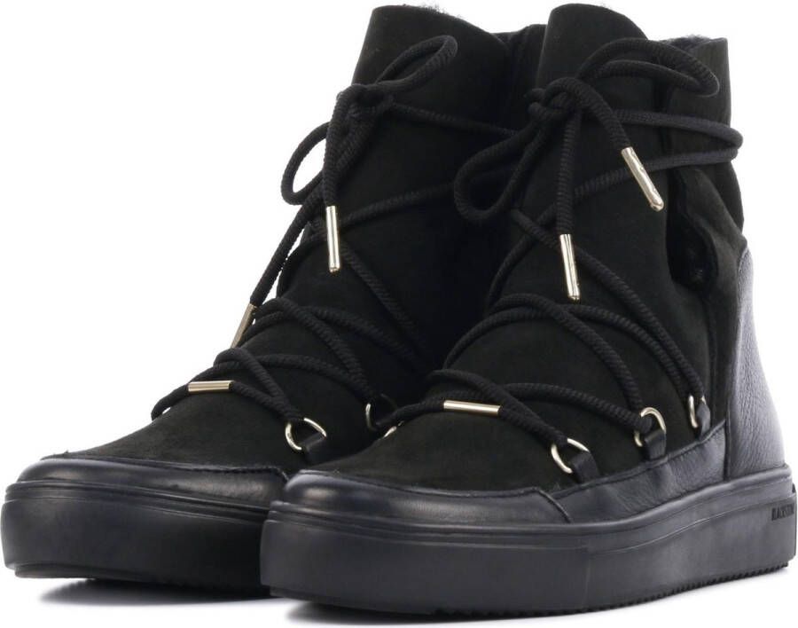 Blackstone UKI UL87 NERO HIGH-TOP SHEEPSKIN Vrouw Black