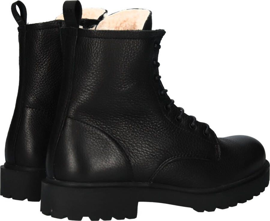 Blackstone WL02 BLACK LACE UP BOOT SHEEPSKIN Vrouw Black