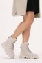 B.l.a.h Footwear Maria Veterboots Laarzen Met Veters Dames Beige - Thumbnail 8