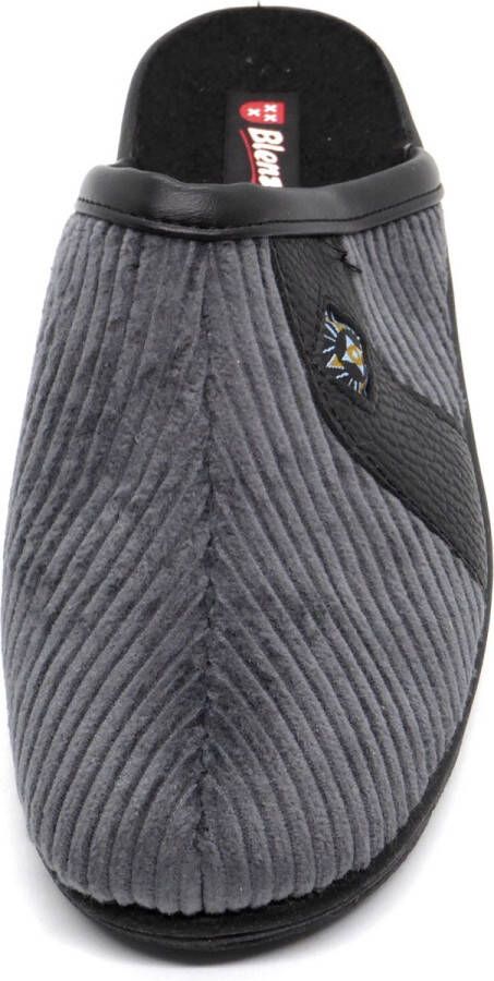 blenzo Heren Pantoffels 7864 Corduroy Muil Grijs