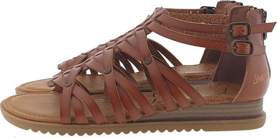 Blowfish BF9437 BLOOMY Volwassenen Platte sandalen Cognac