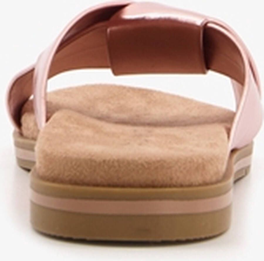 BLUE BOX dames slippers met metallic roze bandjes - Foto 4