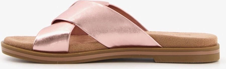 BLUE BOX dames slippers met metallic roze bandjes - Foto 5
