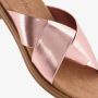 BLUE BOX dames slippers met metallic roze bandjes - Thumbnail 6
