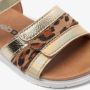 Blue Box meisjes sandalen goud met luipaardprint - Thumbnail 4